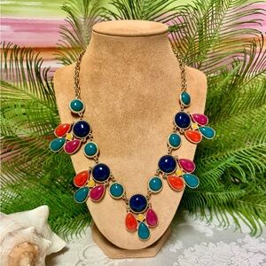 Colorful statement necklace